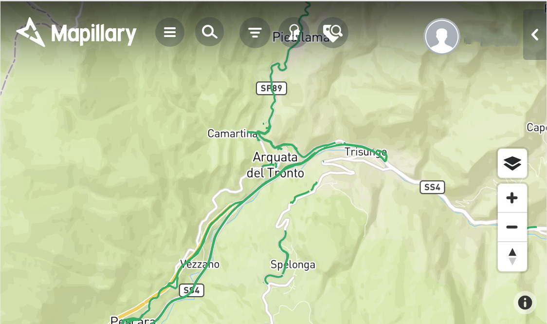 Mapillary Arquata del Tronto