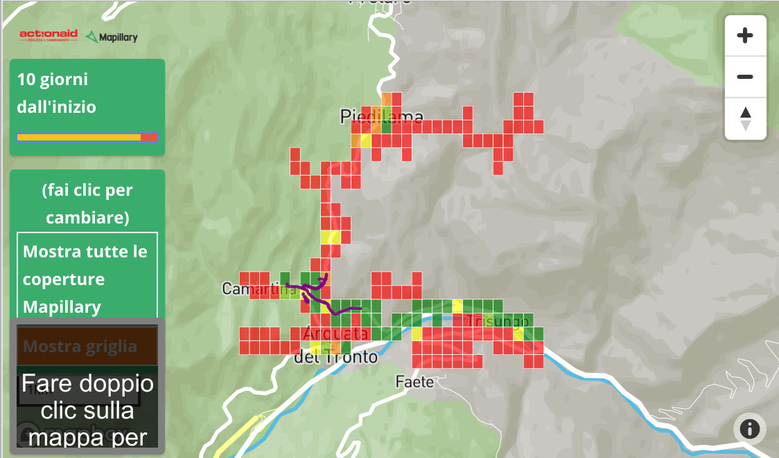 Mapillary challenge Arquata del Tronto